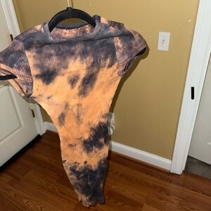 Tie-Dye Bodycon Mini Dress